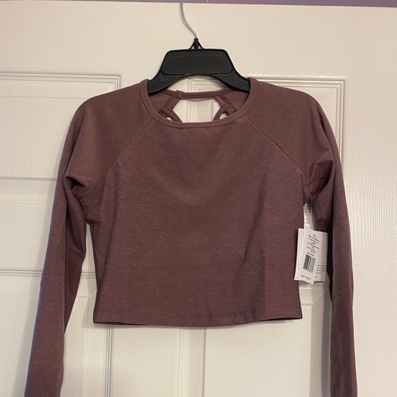 NWT Beyond Yoga Spacedye Enlighten Cropped Pullover in Truffle Heather - Picture 6 of 7